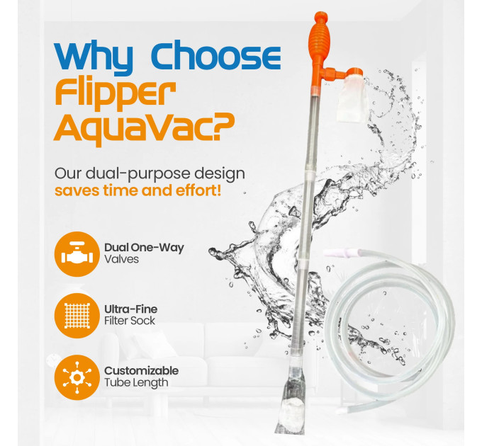 FLIPPER AquaVac очиститель грунта и сифон