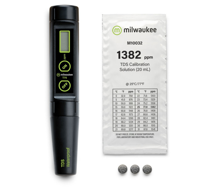 Milwaukee T75 - портативный TDS тестер (низкий диапазон)