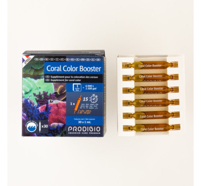 Prodibio Coral Color Booster 30 комплекс микроэлементов для окраса и здоровья кораллов