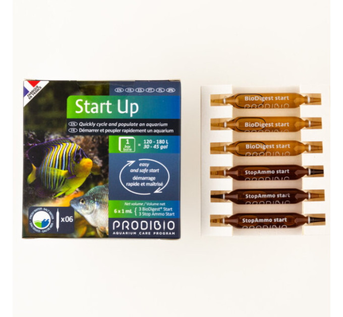 Prodibio Start Up 6 набор для быстрого запуска аквариума 120-180л