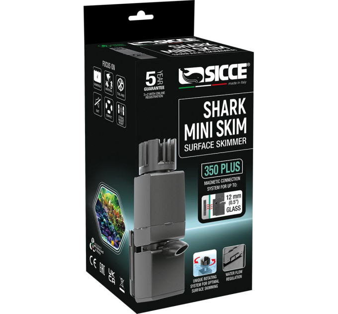 SICCE SHARK MINI SKIM 350 PLUS поверхностный скиммер на магнитном креплении