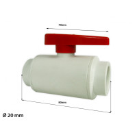 Royal Exclusiv PVC Union Ball Valve 20mm compact