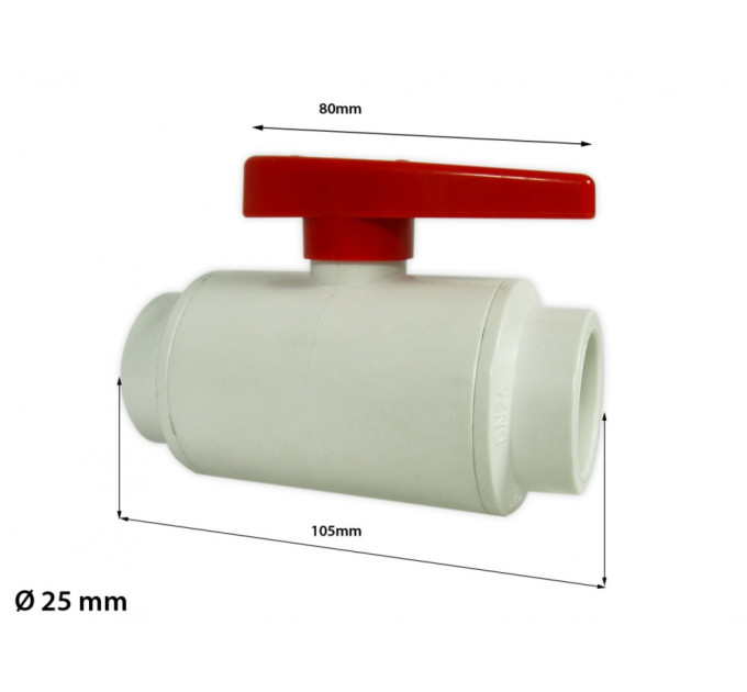 Royal Exclusiv PVC Union Ball Valve 25mm compact