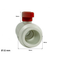 Royal Exclusiv PVC Union Ball Valve 32mm compact