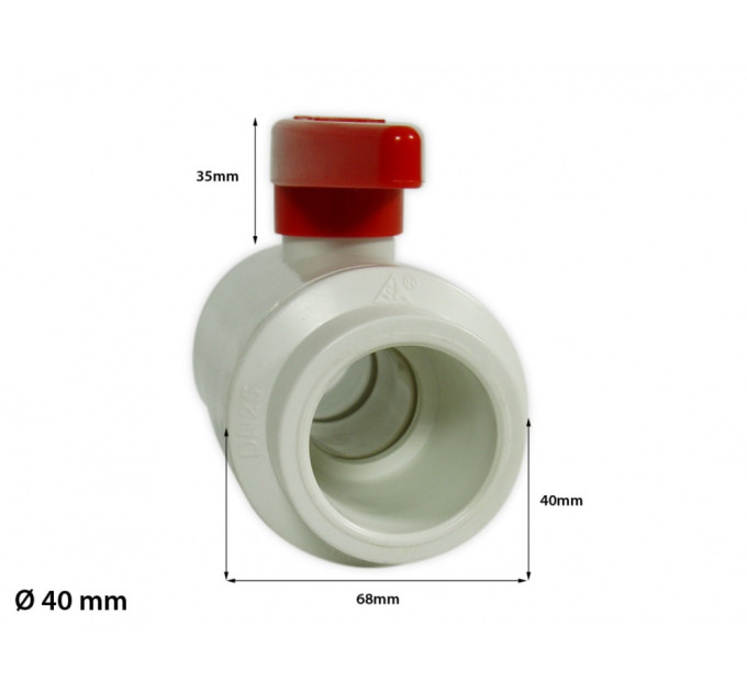 Royal Exclusiv PVC Union Ball Valve 40mm compact