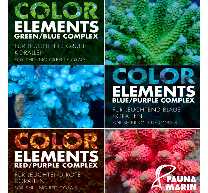 Fauna Marin Color Elements Blue Purple (250ml) комплекс микроэлементов для усиления роста и цвета кораллов