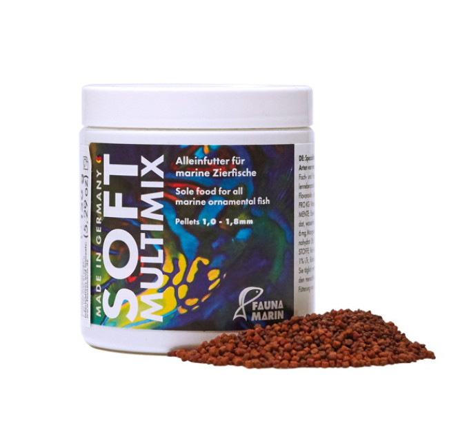 Fauna Marin Soft Multi Mix (250 ml)  - до 10/2023 гранули змішанного розміру для всіх видів морських риб