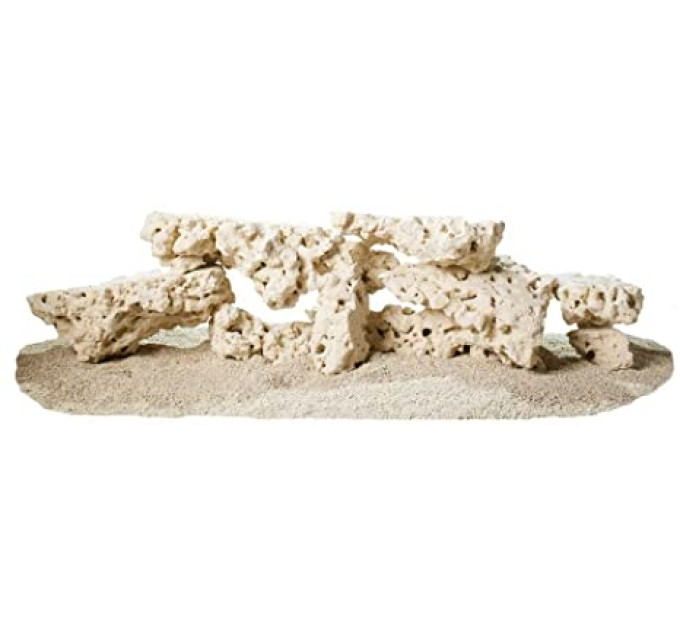 CaribSea South Seas Base Shelf Rock (на вес) натуральный арагонитовый камень для морских и цихлидных аквариумов