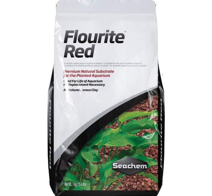 Seachem Flourite Red (7kg) глиняный гравий коричневий
