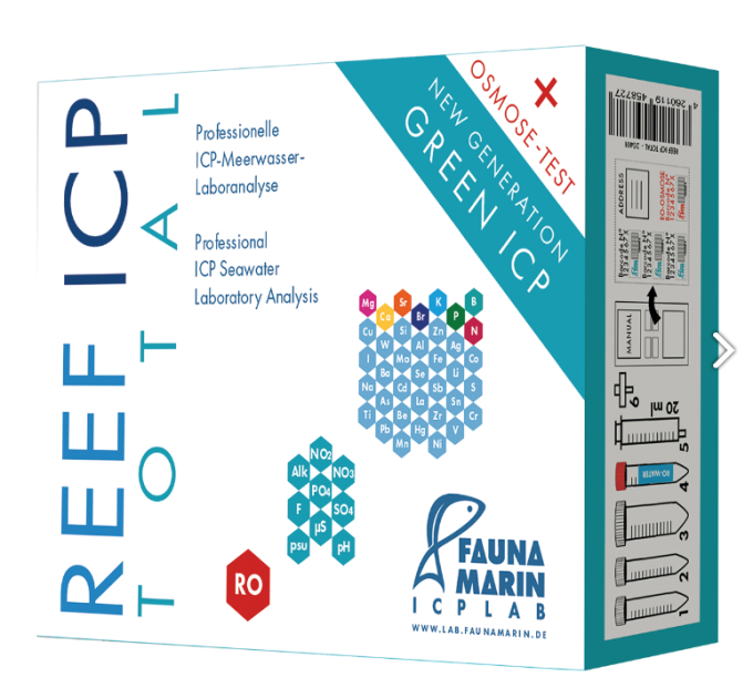 Fauna Marin Reef ICP Test Total комплексный тест морской и осмотической воды, включая ICP и химические тесты, набор для взятия образцов и отправки