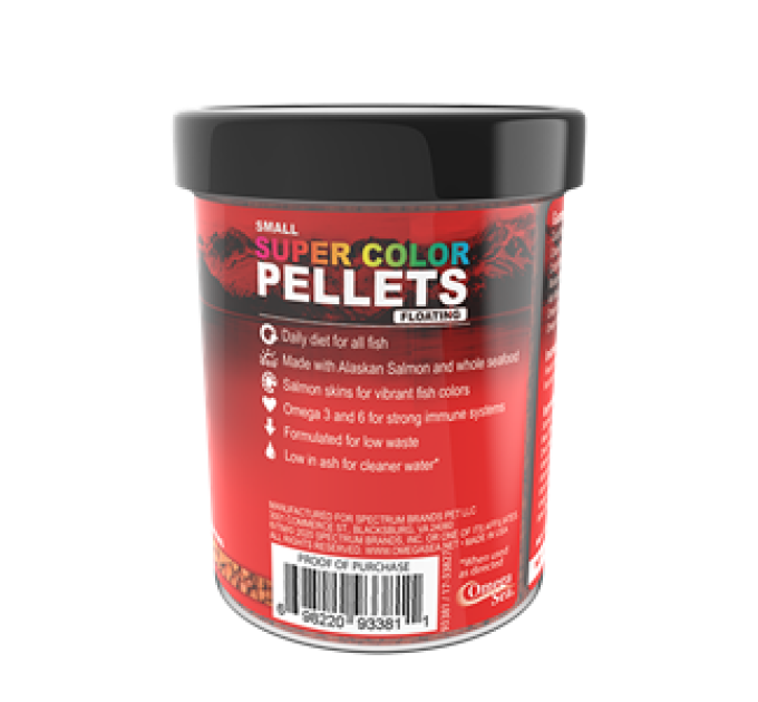 Omega One Super Color Pellets floating S (99g) EXP 05.21.2024